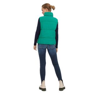 Chaleco de Invierno para Mujer, Diseño de Cuello Acolchado Tejido, Dos Bolsillos, Alta Calidad, Personalizable con Logotipo OEM, Venta Caliente - Product Image 3