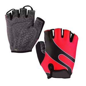 Half Finger Cycling Gloves Breathable PU Material Hook Loop Closure Unisex Racing Gloves Universal Season Panelled Design - Product Image 4
