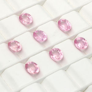 Piedras Sueltas de Zafiro Rosa Creado en Laboratorio, Corte Ovalado, Tamaños Surtidos 2x315x20mm para Joyería y Accesorios - Product Image 4