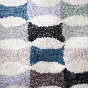 Tapis en laine à fines rayures horizontales multicolores, écologique, antidérapant, pour salon, chambre, hôtel et intérieurs de salle de bain - Product Image 4