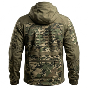 OEM Custom Summer Waterproof Print Hunting <b>Jacket</b> <b>Men</b> Silent <b>Shell</b> Thermal Nylon Lined Heavy Duty Outdoor Sports Wear Front - Product Image 2