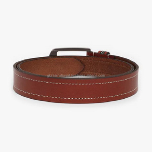 2024 nueva moda diseño personalizado hombres cuero de grano completo vestido cinturón hecho a mano cuero de vaca cinturones casuales para unisex - Product Image 3