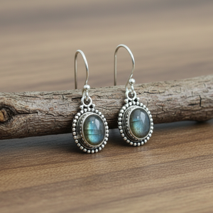 Natural Blue Fire Labradorite 925 Sterling Silver Drop <b>Earrings</b> Rose Gold & Yellow Gold Plated Handmade Boho Jewelry Gift Sister - Product Image 6