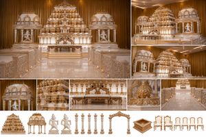 Majestic Open Theme Kalyana Mandapam Gopuram, Escenario de Boda Hindú del Sur de la India, de Primera Calidad, Color Personalizado, Elegante, Nueva Llegada, Fibra - Product Image 2