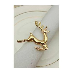 แหวนรองผ้าเช็ดปากอะลูมิเนียมรูปกวางสีทอง ดีไซน์หรูหรา ทันสมัย เป็นมิตรกับสิ่งแวดล้อม ทนทาน เหมาะสำหรับงานแต่งงาน งานเลี้ยง ตกแต่งโต๊ะอาหาร ดีไซน์สัตว์สุดหรู - Product Image 6