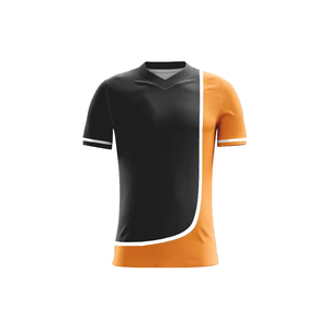 Camiseta Deportiva de Manga Corta con Cuello en V para Hombre, Diseño de Puntos en Degradado Negro y Amarillo, Tejido de Secado Rápido, Corte Regular - Product Image 2