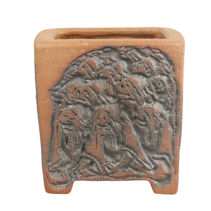 Pot à bonsaï en porcelaine Okaya Zeshin pour usage en jardin, design 'Zeshin Cinquante Ans Cent Moineaux' - Product Image 2