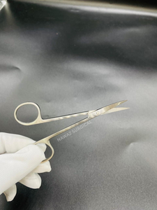 กรรไกรตัดผมโค้ง 11 ซม. สแตนเลสสตีล |   กรรไกรผ่าตัดแบบใช้ซ้ำได้ |   เครื่องมือตัดทางการแพทย์ที่มีความแม่นยำสูง - Product Image 6