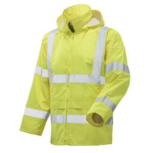 Customise Outdoor Class 2 Waterproof Polyester Work Safety Jacket Waterproof <b>Long</b> <b>Raincoat</b> Men's <b>Raincoat</b> Reflective Traffic - Product Image 2