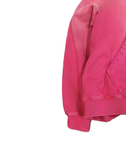 Sudadera con capucha de algodón polar de 500 GSM, lavada con tinte ácido rosa, corte extragrande personalizado, para niños, estilo urbano de primavera, OEM ODM, marca privada - Product Image 3