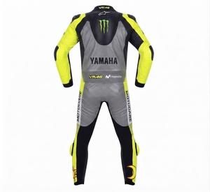 Combinaison de moto en cuir premium Ramaha MotoCP Racing 1 pièce avec bosse niveau 2 CE, sur mesure - Product Image 2