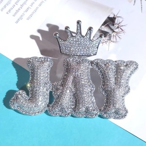 Colgante Hip Hop Personalizado con Número y Letra, con Incrustaciones de Diamantes, Pasa el Test de Diamantes, Plata 925, Colgante de Moissanita para Regalos de Cumpleaños - Product Image 2