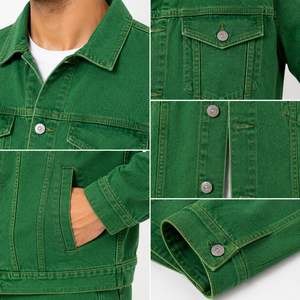 Chaqueta vaquera clásica para hombre diseñada para la comodidad diaria con tela vaquera resistente, ajuste práctico y estilo atemporal, adecuada para ca. - Product Image 6