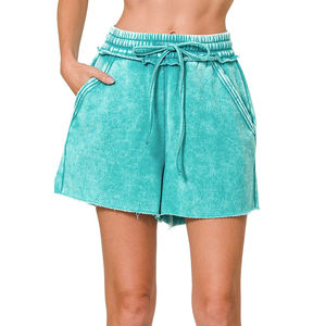 Service OEM, Vente en Gros, Conception Personnalisée, Short Femme Délavé à l'Acide, Nouvelle Arrivée, Marque Privée, Respirant pour Adultes - Product Image 4