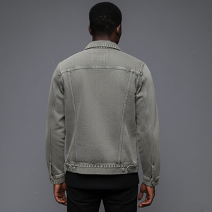 Veste en jean de haute qualité, sur mesure, 100% coton, tissu denim 14 oz, lavage vintage, broderie personnalisée sur le devant, mode hiver - Product Image 3
