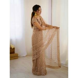 Hermoso Sari de lentejuelas y Dori Work para fiestas Vestido elegante - Product Image 6