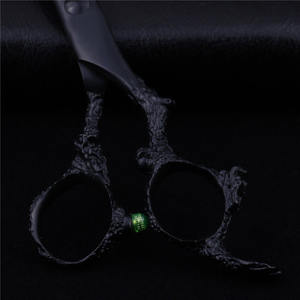 Ciseaux de coiffure professionnels noirs avec poignée ergonomique pour salon – Outils de modelage pour coiffeur et barbier - Product Image 6