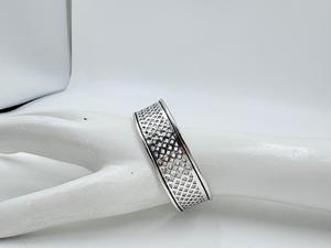Brazalete de plata 92,5 texturizado Diseño moderno ajustable Pulseras elegantes únicas Brazaletes de moda - Product Image 2