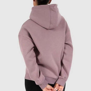Sweat-shirts à capuche personnalisés 100 % coton pour femmes et hommes, coupe oversize, avec logo frontal, pour l'hiver, style streetwear, impression en relief, vente en gros - Product Image 2