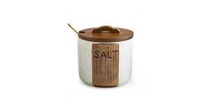 Ceramic Sugar <b>Jar</b> With Wooden Lid 14 Cm X 11 Cm Airtight Kitchen Storage Container Minimalist Design - Product Image 2