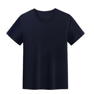 เสื้อยืดโอเวอร์ไซส์สีขาวผ้าฝ้าย แขนสั้น คอกลม ทรงพอดีตัว ความยาวปกติ สีพื้น สำหรับผู้ชาย - Product Image 2