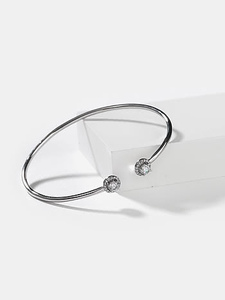 <b>Bracelet</b> in 925 Sterling <b>Silver</b> CZ Stone <b>Cuff</b> <b>Bracelet</b> Fine Jewellry Handmade Bulk Product - Product Image 3