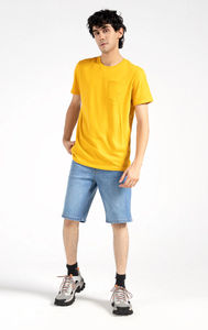Fashionable Custom <b>Men's</b> Denim Shorts 100% Cotton High Street Style <b>Elastic</b> <b>Waist</b> Quick Dry Breathable Eco-Friendly Summer Made - Product Image 4