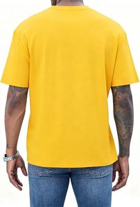 เสื้อยืดโอเวอร์ไซส์ผ้าฝ้ายแท้ 100% น้ำหนัก 220 กรัม พิมพ์ลายตามสั่งที่ไหล่ สไตล์ฮิปฮอป ไซส์พลัส ผ้าฝ้ายแท้ 100% ทรงบ็อกซี่ สำหรับผู้ชาย - Product Image 4