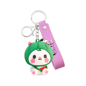 Porte-clés en caoutchouc 3D personnalisé, design de dessin animé <span class=keywords><strong>pas</strong></span> <span class=keywords><strong>cher</strong></span>, durable, écologique, imprimé UV, pour cadeau promotionnel - Product Image 2