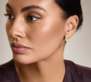 <b>Hoops</b> Earrings Diamond Earrings Gold and <b>Silver</b> Earrings Lab Grown Diamonds Earrings <b>Hoops</b> Fine Jewelry for Women - Product Image 4