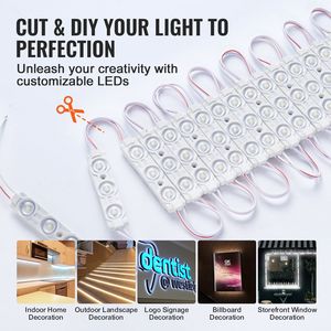 200ชิ้นไฟ LED หน้าร้านกันน้ำ IP68 103ฟุต DC 12V โมดูล LED 2835 SMD 3-LED 1.5W หน้าต่างโฆษณา - Product Image 3