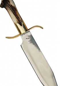 Couteau à trancher à lame fixe avec manche en corne de cerf artisanal, garde-main en laiton, couteau utilitaire en acier forgé à haute teneur en carbone - Product Image 6