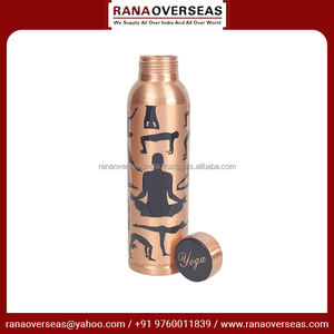 Postura de Yoga de calidad Superior, recipiente de agua de cobre grande, beneficios para la salud de Ayurveda, uso de botella de cobre para viajes - Product Image 5