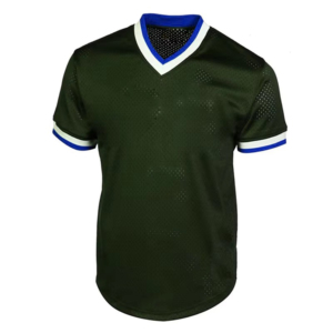 Men's Green Baseball Jersey With Blue Number 9 Back Print Short Sleeve Breathable Mesh Sportswear Adult Regular Fit - Product Image 2