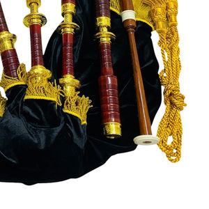 Instrumentos musicales tradicionales escoceses, juego de gaitas de cimbalón de las Tierras Altas con madera de palisandro natural para desfiles, ceremonias y presentaciones en escenario. - Product Image 4