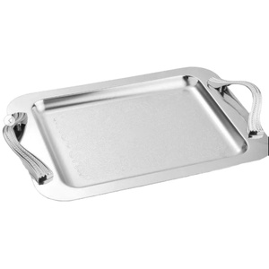 Best Selling Home Kitchen Organizer Food Serving <b>Tray</b> Catering <b>Tray</b> Modern Design <b>Large</b> Size Stainless Steel <b>Tray</b> With Handles - Product Image 1