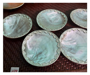 Platos Redondos Pulidos de Concha de Abulón, Madreperla Natural, Decoración para el Hogar, Artesanía, Artículos Duraderos de Concha - Product Image 1