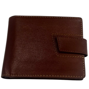 Cartera de cuero genuino premium WRIZA para hombre |   Cartera Marrón Abierta con Protección RFID, Múltiples Ranuras para Tarjetas, Ventana para Identificación, Bengala Occidental - Product Image 1