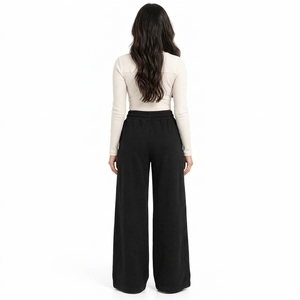 Pantalones Casuales de Pierna Ancha, Diseño Relajado, Ajuste Cómodo, Ideales para el Día a Día, Pantalones Deportivos de Pierna Ancha para Mujer, Algodón Suave de Primera Calidad - Product Image 2