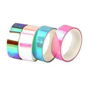 Colorful Holographic Washi Tape Rainbow Adhesive Masking Tape for <b>Scrapbooking</b> Planner Decoration Crafts Bulk Wholesale Supplier - Product Image 5