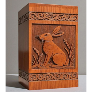 Premium Solid Wood Cremation Urn <b>Box</b> with Secure Lid <b>Memorial</b> Keepsake urn <b>Memorial</b> Keepsake by AYAANS - Product Image 2