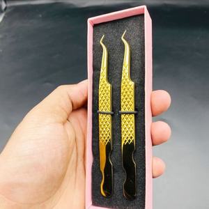 แหนบต่อขนตาปลายแหลมสแตนเลสเกรดมืออาชีพเคลือบเพชร พลาสมาโกลด์ ซี คุณภาพสูง ทนทาน - Product Image 6