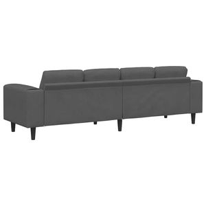 Sofá de Tela de Pana Gris Oscuro con Cojín para Sala de Estar - Product Image 6