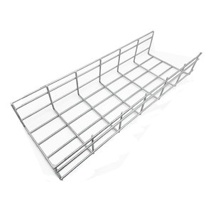 Pre-Galvanized Carbon Steel <b>Wire</b> Mesh Cable Tray for Industrial & Construction Use 30-Piece Cable Capacity 200kg Load - Product Image 1