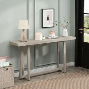 Elegante consola rectangular gris de 59,84 pulgadas, construcción duradera para entrada, Patio, salón, sofá, sala de estar/dormitorio/uso en la oficina - Product Image 3