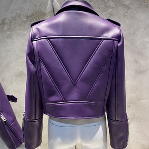 Women <b>Sheepskin</b> Leather Biker Coat Wholesale Premium Fashion <b>Jacket</b> Trending Style Best Price Supplier - Product Image 2