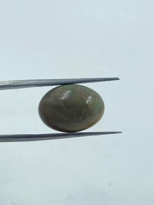 Opale naturelle de qualité supérieure, forme ovale, couleur beige foncé, 7,60 carats, 12x16,70 mm, pour la fabrication de bijoux - Product Image 4