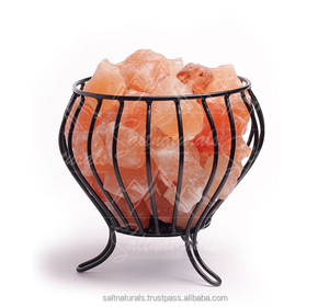 ตะกร้าเกลือคริสตัลหิมาลัยไฟกลางคืนแบบมีสาย USB ทำด้วยมือสัมผัสของจริงดีที่สุดของฮวงจุ้ยห้องนอนรักออกแบบโลโก้ได้ตามต้องการ - Product Image 2