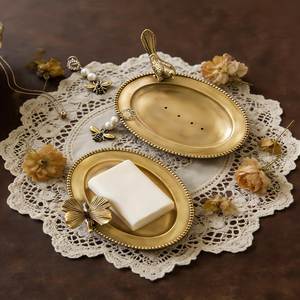 Stylish Brass Bathroom <b>Soap</b> Basket Decorative Wall Mounted <b>Soap</b> <b>Holder</b> for Luxury Hotel Restaurant Home Decoration Projects - Product Image 4