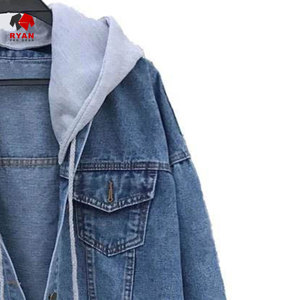 Veste en jean personnalisée Ryan Pro Gear pour hommes avec logo personnalisé, design ODM, col à capuche - Product Image 4